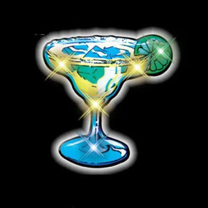 Margarita Flashing Body Light Lapel Pins (1 Per Pack) - Glow-Paradise
