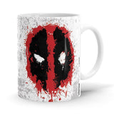 Deadpool: Logo Splatter - Marvel Ceramic Home Kitchen Drinking Coffee Milk Mug (350 ml/11oz, Made in USA) - Glow-Paradise