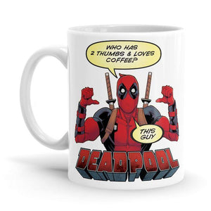 Deadpool Loves Coffee - Marvel Ceramic Home Kitchen Drinking Coffee Milk Mug (350 ml/11oz, Made in USA) - Glow-Paradise