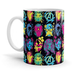 Pop Pattern - Marvel Ceramic Home Kitchen Drinking Coffee Milk Mug (350 ml/11oz, Made in USA) - Glow-Paradise