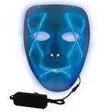 LED Blue EL Wire Mask (1 Mask Per Pack) - Glow-Paradise