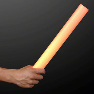 LED Light Up 18 Inch Multicolor Foam Stick Baton (Orange Color, 1 Per Pack) - Glow-Paradise