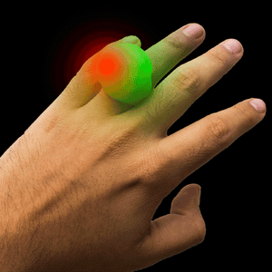 LED Flashing Jelly Rings (Green Color, 24 Rings Per Pack) - Glow-Paradise