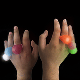 LED Flashing Jelly Rings (Green Color, 24 Rings Per Pack) - Glow-Paradise