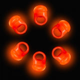 LED Flashing Jelly Rings (Orange Color, 24 Rings Per Pack) - Glow-Paradise