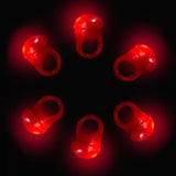 LED Flashing Jelly Rings (Red Color, 24 Rings Per Pack) - Glow-Paradise