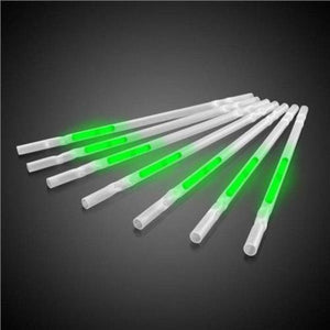 9 Inch Glow In The Dark Motion Straws (Green Color, 25 Straws Per Pack) - Glow-Paradise
