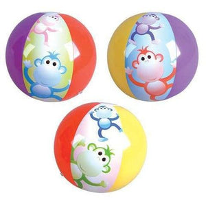 Monkey Inflatable 12 Inch Beach Balls (12 Per Pack) - Glow-Paradise
