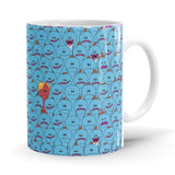 Mr. Meeseeks Pattern - Rick And Morty Ceramic Home Kitchen Drinking Coffee Milk Mug (350ml/11oz, Made in USA) - Glow-Paradise