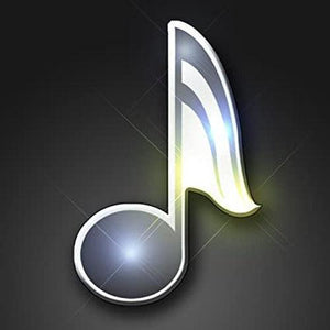 LED Music Note Flashing Body Light Lapel Pins (1 Per Pack) - Glow-Paradise