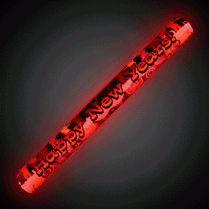 LED Light Up 16 Inch Happy New Year Foam Stick (1 Per Pack) - Glow-Paradise