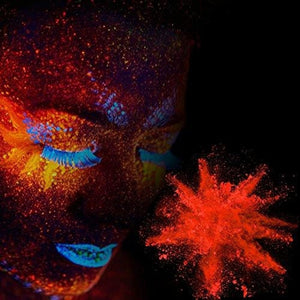 Blacklight Color Powder 70g (Orange Color, 1 Quantity Per Pack) - Glow-Paradise