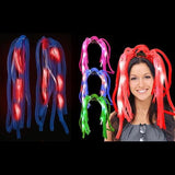 LED Light Up Noodle Headband Flashing Dreads (Orange Color, 1 Quantity Per Pack) - Glow-Paradise