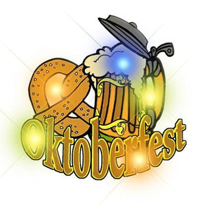 Octoberfest Flashing Body Light Lapel Pins (1 Per Pack) - Glow-Paradise