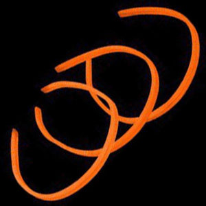 22 Inch Twister Glow Stick Necklaces (Orange Color, 25 Count Per Pack) - Glow-Paradise