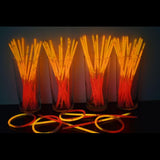 8 Inch Premium Glow Stick Bracelets - Bi Color - Orange/Red (100 Counts Per Pack) - Glow-Paradise