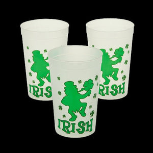 36 Oz Glow In The Dark St. Pat’s Cups (12 Cups Per Pack) - Glow-Paradise