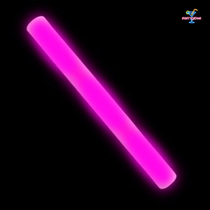 LED Light Up 18 Inch Multicolor Foam Stick Baton (Pink Color, 3 Per Pack) - Glow-Paradise