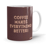 Coffee Makes Everything Better - Peanuts Ceramic Home Kitchen Drinking Coffee Milk Mug (350 ml/11oz, Made in USA) - Glow-Paradise