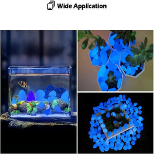 Blue Glow in the Dark Luminous Stones (500 Stones Per Pack) - Glow-Paradise