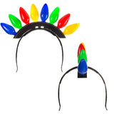 Christmas LED Bulb Headband (Multi Colors, 1 Quantity Per Pack) - Glow-Paradise