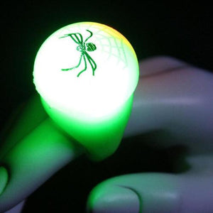 LED Light Up Spider Jelly Ring (Assorted Colors, 24 Rings Per Pack) - Glow-Paradise