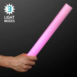 LED Light Up 16 Inch Multicolor Foam Stick Baton (Pink Color, 1 Per Pack) - Glow-Paradise