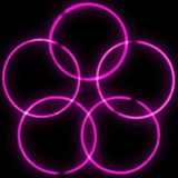20 Inch Glow Stick Necklaces (Pink Color, 50 Counts Per Pack) - Glow-Paradise
