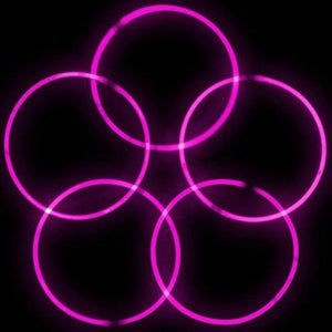 20 Inch Glow Stick Necklaces (Pink Color, 50 Counts Per Pack) - Glow-Paradise