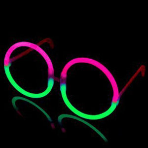 Glow Eyeglasses - Round - Bi Pink/Green (50 Eye Glassess Per Pack) - Glow-Paradise
