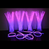 8 Inch Premium Glow Stick Bracelets - Bi Color - Pink/Purple (100 Counts Per Pack) - Glow-Paradise