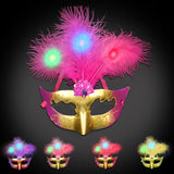 Light-Up Plume Mask (Purple Color, 1 Mask Per Pack) - Glow-Paradise