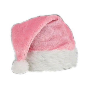 Pink Stylish Fluffy Fur Santa Christmas Plush Hat (1 Quantity Per Pack) - Glow-Paradise