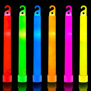 6 Inch Premium Glow Sticks (Assorted Colors, 12 Count Per Pack) - Glow-Paradise