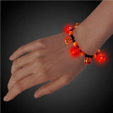 LED Light Up Pumpkin Bead Bracelet (1 Quantity Per Pack) - Glow-Paradise