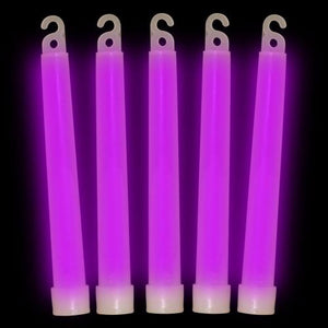 6 Inch Ultra-Bright Emergency 12 Hours Industrial Grade Glow Sticks (Purple Color, 12 Count Per Pack) - Glow-Paradise