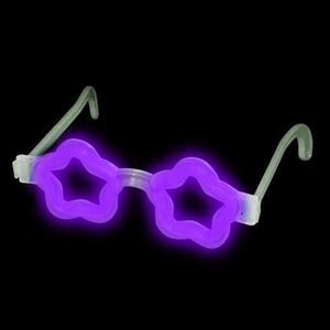 Glow Star Shaped Eye Glasses (Purple Color, 12 Eye Glassess Per Pack) - Glow-Paradise