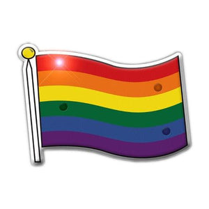 Rainbow Pride Flag Light Up Pin (1 Per Pack) - Glow-Paradise