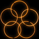 20 Inch Glow Stick Necklaces (Orange Color, 50 Counts Per Pack) - Glow-Paradise