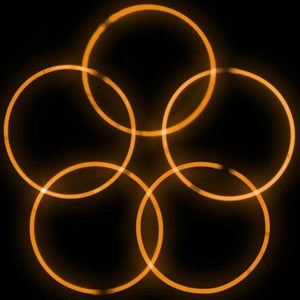 20 Inch Glow Stick Necklaces (Orange Color, 50 Counts Per Pack) - Glow-Paradise