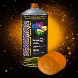 Glominex Glow Spray Paint 4oz (Orange Color, 1 Piece Per Pack) - Glow-Paradise
