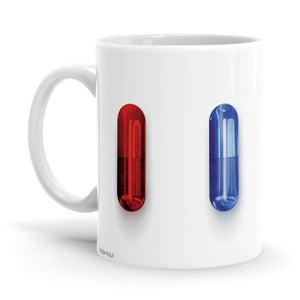Red Pill, Blue Pill - Matrix Ceramic Home Kitchen Drinking Coffee Milk Mug (350ml/11oz, Made in USA) - Glow-Paradise