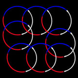 24 Inch Tri-Color Glow stick Necklaces (Red/White/Blue, 50 Count Per Pack) - Glow-Paradise