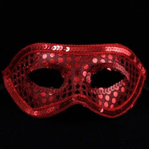 Sequin Face Mask (Red Color, 1 Mask Per Pack) - Glow-Paradise