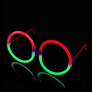 Glow Eyeglasses - Round - Bi Red/Green (50 Eye Glassess Per Pack) - Glow-Paradise