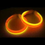 8 Inch Tri-Color Triple Wide Glow Bracelets/Wristbands - Red Orange Yellow (30 Counts Per Pack) - Glow-Paradise