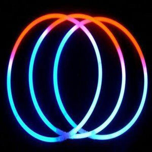 22 Inch Premium Jumbo Glow Necklaces Tricolor (Red/White/Blue, 50 Count Per Pack) - Glow-Paradise