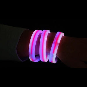 8 Inch Tri-Color Glow Bracelets (30 Counts Per Pack) - Glow-Paradise