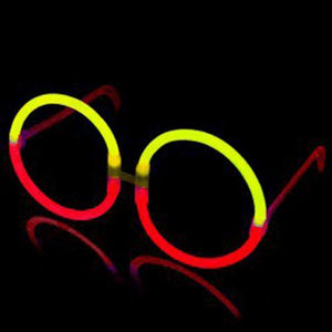 Glow Eyeglasses - Round - Bi Red/Yellow (50 Eye Glassess Per Pack) - Glow-Paradise