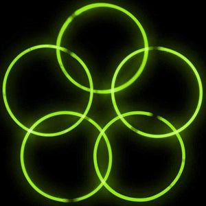 20 Inch Glow Stick Necklaces (Green Color, 50 Counts Per Pack) - Glow-Paradise